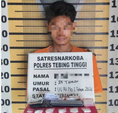  Gagalkan Transaksi Sabu di Kos-Kosan, Satres Narkoba Polres Tebing Tinggi Amankan Seorang Pemuda