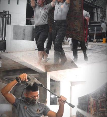  Taruna Akpol Wujudkan Pengabdian Nyata, Bersihkan Mushola Babul Falah Jelang Latsitardanus XLVI di Aceh Tamiang