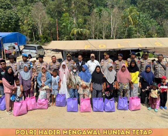  Polri Hadir Mengawal Hunian Tetap Warga Terdampak Bencana di Tapsel