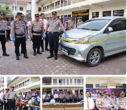  Polres Tanah Karo Ungkap Sejumlah Kasus Menonjol