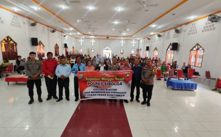  Polres Sibolga Gelar Minggu Kasih di GKII Sibolga, Sampaikan Pesan Kamtibmas Kepada Jemaat