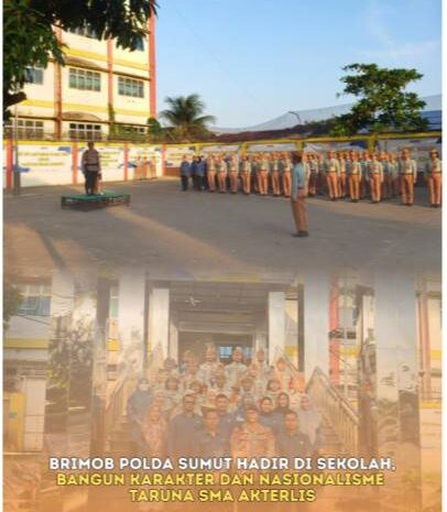  Brimob Polda Sumut Hadir di Sekolah, Bangun Karakter dan Nasionalisme Taruna SMA Akterlis