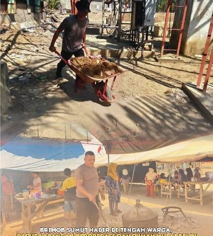  Brimob Sumut Hadir di Tengah Warga, Dapur Lapangan Beroperasi dan Rumah Mulai Pulih