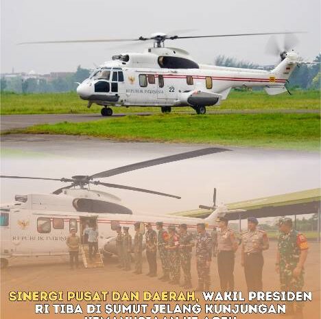  Sinergi Pusat dan Daerah, Wakil Presiden RI Tiba di Sumut Jelang Kunjungan Kemanusiaan Ke Aceh