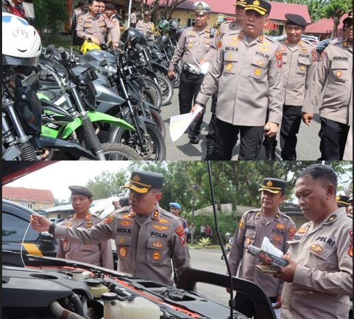  Kapolres Binjai Cek Kesiapan Kendaraan Dinas Jelang Ops Ketupat Toba 2026
