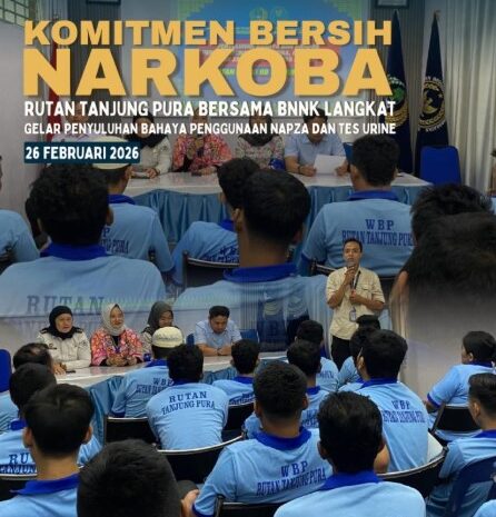  Komitmen Bersih Narkoba, Rutan Tanjung Pura Bersama BNNK Langkat Gelar Penyuluhan dan Tes Urine