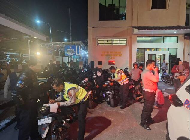  22 Unit Knalpot Brong Diamankan Polres Samosir, Razia Digelar Hingga Minggu Dini Hari