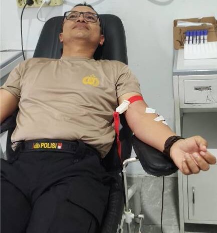  Bantu Masyarakat Yang Membutuhkan, Personil Polres Pakpak Bharat Donorkan Darahnya