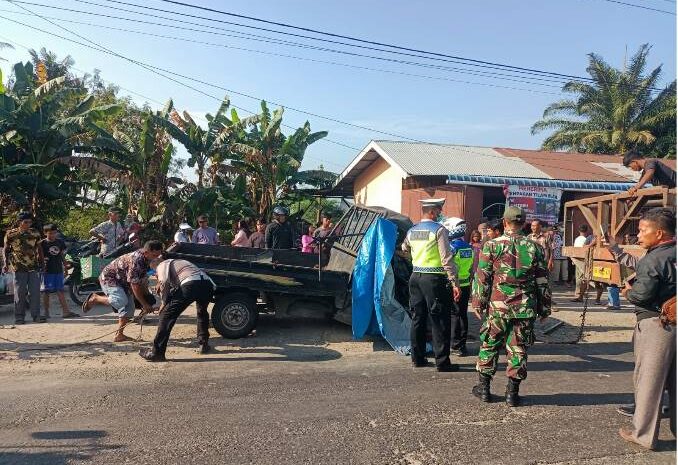  Tragedi Tabrakan Maut di KM 45 Medan–Tebing Tinggi, Sopir Pick Up Tewas di Tempat