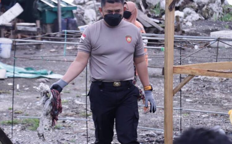  Kapolres Morowali Pimpin Aksi Bersih-Bersih di Pasar Bente