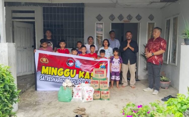  Satres Narkoba Polres Batubara Gelar Minggu Kasih, Bantu Anak Yatim Piatu