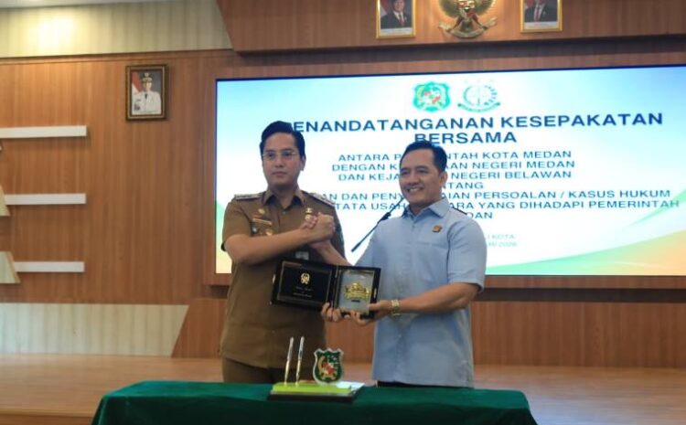  Tandatangani Kesepakatan Bersama, Pemko Medan Perkuat Kerjasama Dengan Kejaksaan Kawal Pembangunan Berintegritas