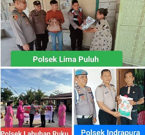  Jumat Berkah, Polsek Lima Puluh Ulurkan Tangan untuk Keluarga Kurang Mampu