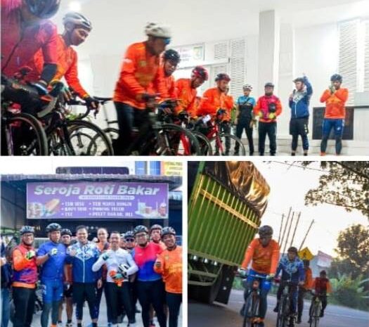  Goes to Aceh Tamiang, Wabup Sergai Lepas Rombongan Pesepeda Bawa Misi Kemanusiaan