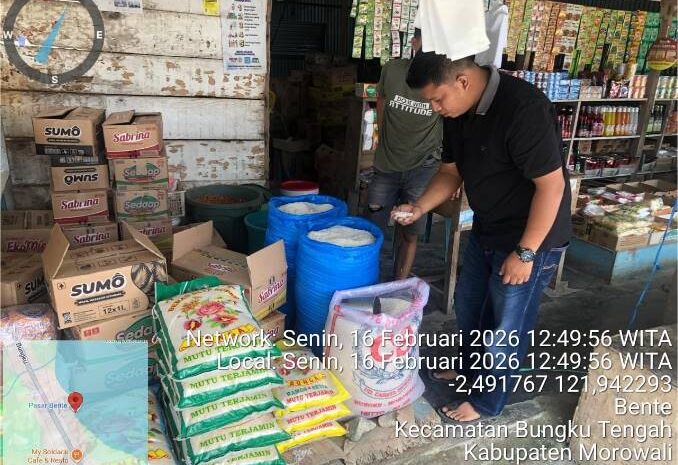  Sat Reskrim Polres Morowali Data dan Cek Harga Pangan di Pasar Bungku dan Bente
