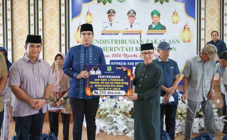  Jelang Idul Fitri, Wali Kota Medan Salurkan Zakat ASN Pemko Medan Kepada 948 Mustahik