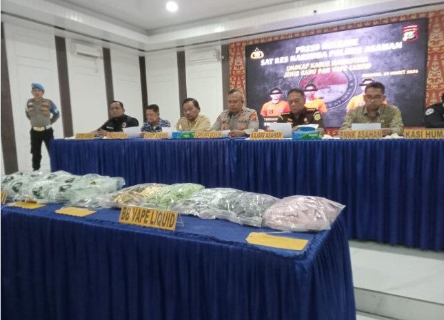  Polres Asahan Ungkap Kasus Sabu dan Vape Liquid, 3 Orang Diamankan