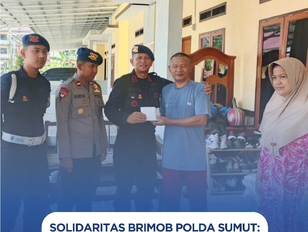  Solidaritas Brimob Polda Sumut, Kunjungan dan Bantuan Untuk Rekan Yang Sakit Menahun