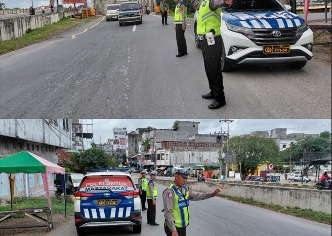  Satlantas Polres Langkat Patroli Jalinsum, Pastikan Arus Lalu Lintas Aman dan Lancar