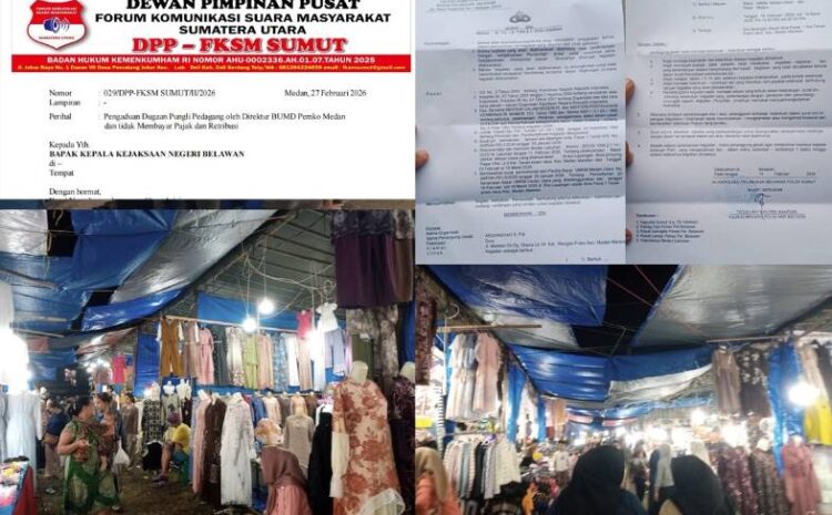  Pengelola Bazar UMKM Medan Utara Dilaporkan Ke Kejari Belawan, Diduga Pasar Tak Berizin, Pungutan Liar dan Tak Bayar Pajak