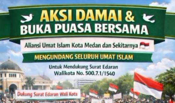  Aliansi Umat Islam Gelar Aksi Damai Dukung Surat Edaran Wali Kota Medan