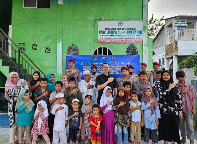  Ramadhan Penuh Kepedulian, Ditressiber Polda Sumut Berbagi Kebahagiaan Dengan Anak Panti di Patumbak