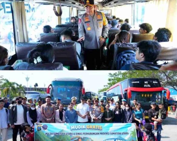  Mudik Gratis Presisi 2026, Polda Sumut Berangkatkan 192 Pemudik