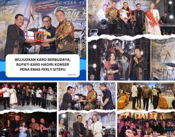  Bupati Karo Hadiri Konser Pena Emas Ferly Sitepu, Wujudkan Karo Berbudaya