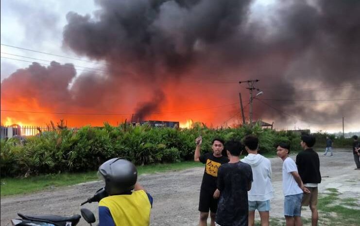  Pabrik Cat di Medan Marelan Terbakar, 1 Tewas