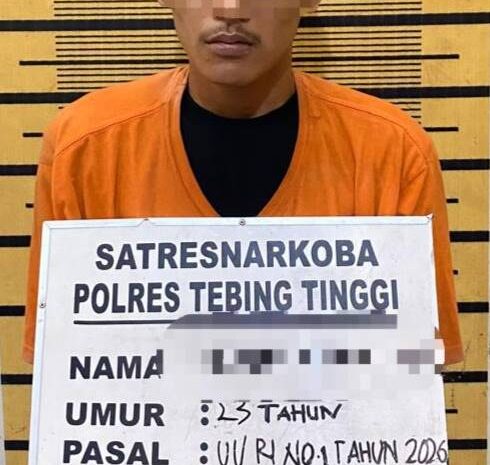 Polres Tebing Tinggi Amankan Pemilik Sabu di Jalan Sudirman