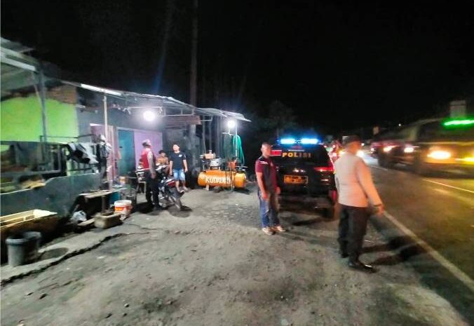  Cegah Tawuran dan 3C, Polsek Air Putih Sisir Jalinsum dan SPBU