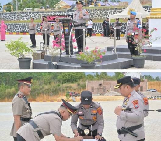  Kapolres Labusel Pimpin Sertijab Kabag, Kasat dan Kapolsek