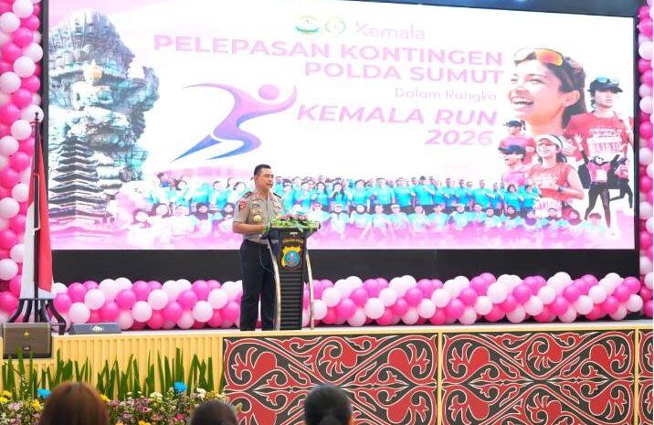  Kapolda Sumut Lepas Kontingen Kemala Run 2026 Ke Bali, Tekankan Sportivitas dan Soliditas Keluarga Besar Polri