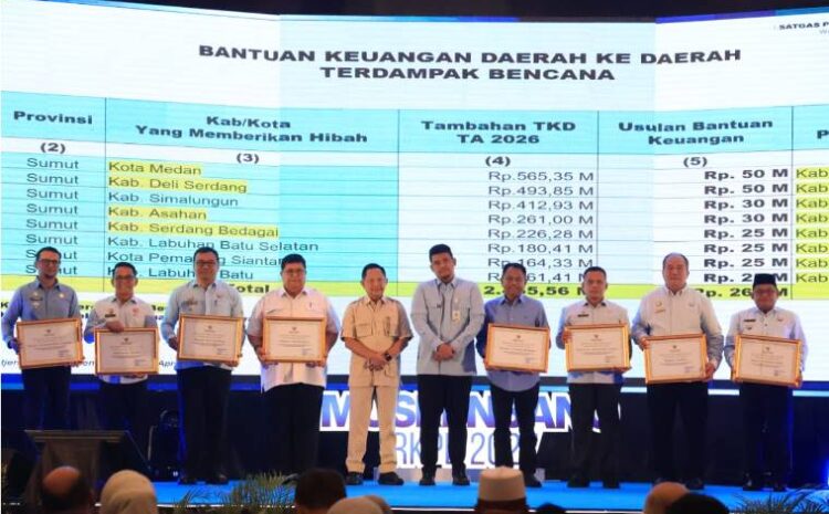  Di Pembukaan Musrenbang RKPD Provinsi Sumut 2027, Bupati Sergai Terima Penghargaan Dari Mendagri