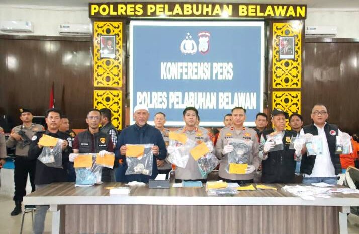  Polres Pelabuhan Belawan Sikat 320 Kasus Narkoba dan Kejahatan Jalanan Dalam 4 Bulan