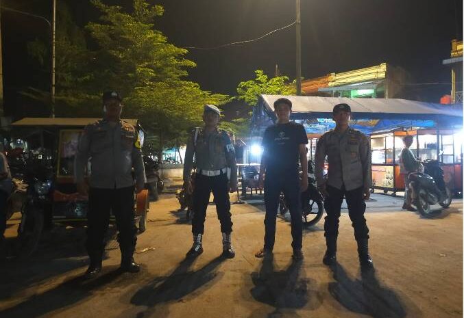  Ka SPKT Bersama Anggota Patroli C3 di Wilkum Polsek Medang Deras