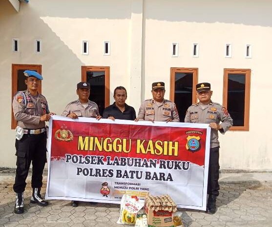  Minggu Kasih Polsek Talawi, Kapolsek A Sitorus Salurkan Sembako Ke Kaum Dhuafa