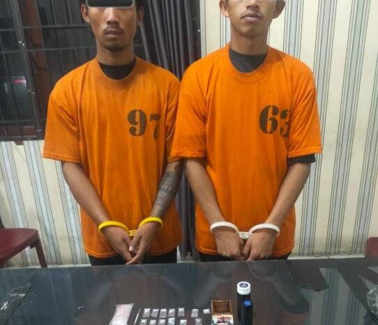  Transaksi Sabu di Kawasan Bioskop, Dua Pria Nginap Di Polsek Berastagi