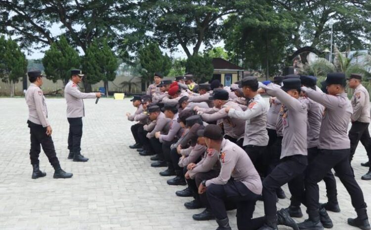  Jajaran Polres Sergai Gelar Latihan Sispam Kota, Antisipasi Potensi Gangguan Kamtibmas