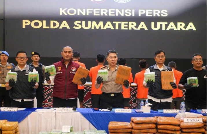  Selamatkan 813 Ribu Jiwa, Polda Sumut Gagalkan Peredaran 72 Kg Sabu dan 151 Kg Ganja