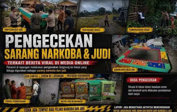  Sarang Judi dan Narkoba di Pancur Batu Digerebek, 5 Mesin Judi Diamankan