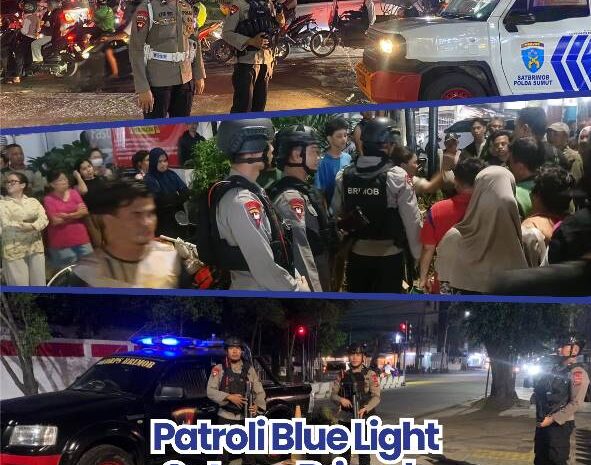  Patroli Blue Light Satuan Brimob Polda Sumut Sigap Redam Keributan Akibat Laka Lantas di Medan