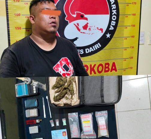  Simpan Sabu, Ekstasi Hingga Ganja, Warga Parbuluan Diringkus Polres Dairi