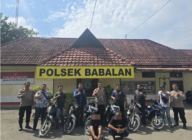  “Pura-Pura Berburu”, Polsek Babalan Ungkap Kasus Curanmor, Enam Unit Kendaraan Berhasil Diamankan