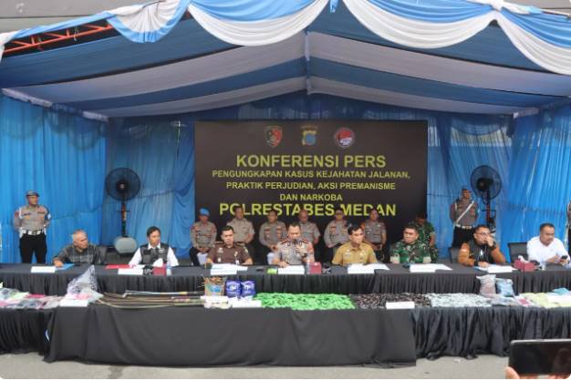  Polrestabes Medan Bongkar 250 Kasus Kriminal, 290 Tersangka Diamankan
