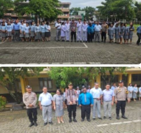  Wakapolsek Medan Timur Pimpin Upacara di SMA/SMK Budi Murni 1 Medan
