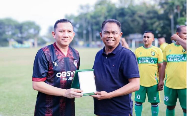  Laga Persahabatan di Pegajahan, Bupati Sergai Turut Sumbang Gol