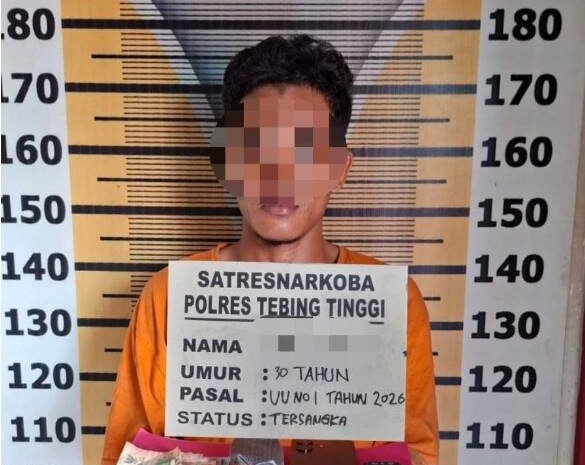  Polres Tebingtinggi Tangkap Pengedar Sabu di Paya Lombang