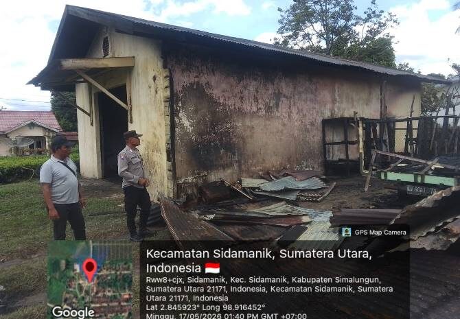  Respons Cepat Polres Simalungun Tangani Kebakaran Gudang B3 PPTK, Satu Unit Truk Colt Diesel Hangus