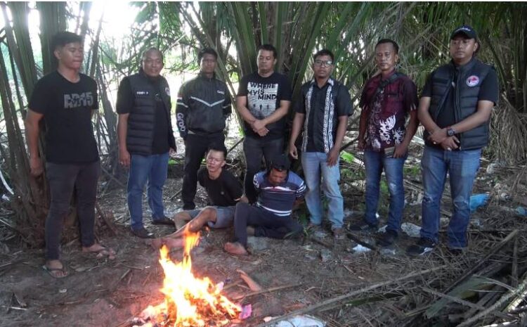  Polsek Teluk Mengkudu Bersama Polres Sergai Gerebek dan Bakar Barak Narkoba
